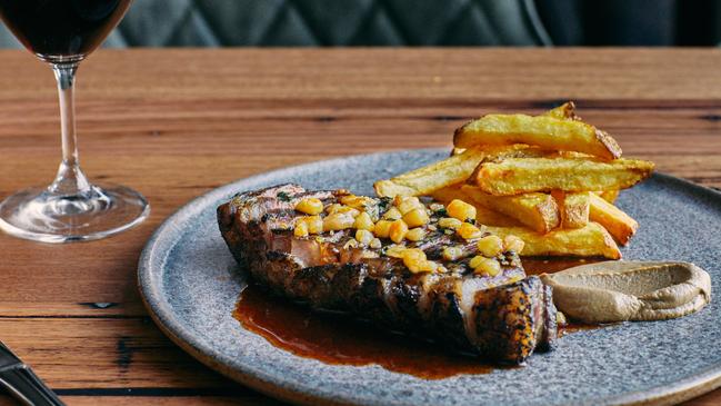 Aged sirloin, chips and bordelaise sauce is one of the timeless classics on offer. Picture: Harvard Wang