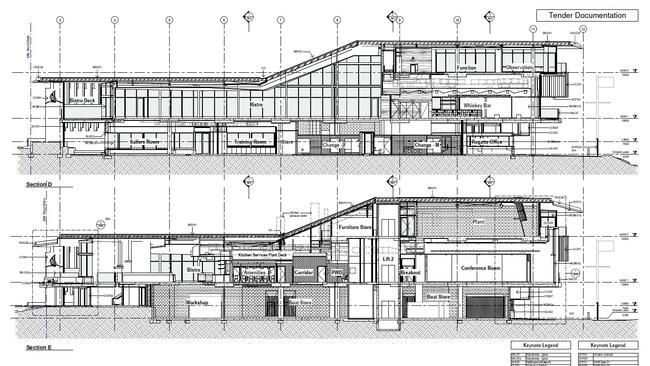 Elevations of the new Keppel Bay Sailing Club Convention Centre by Arkhefield Architecture.