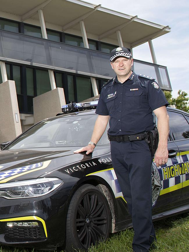 Inspector Chris Allen at Fawkner police station. Picture: Ellen Smith