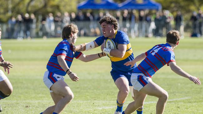 Chace Oates for Grammar in the O'Callaghan Cup on Grammar Downlands Day at Toowoomba Grammar School, Saturday, August 19, 2023. Picture: Kevin Farmer