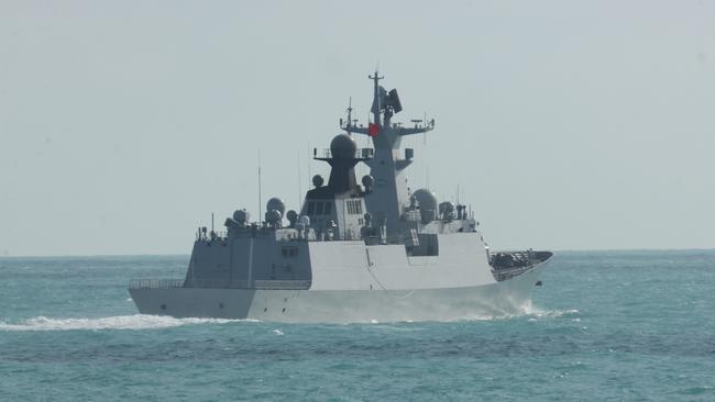 One of the Chinese warships that was part of a flotilla off Australia’s coast. Picture: ADF