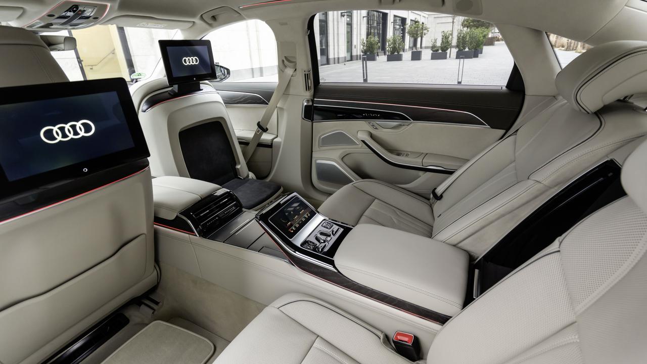 Audi A8 customers enjoy spacious back seats.