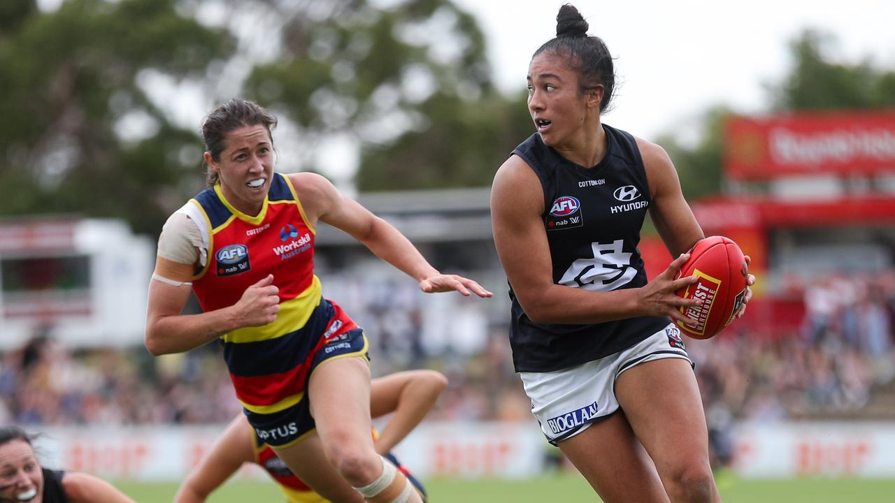 Darcy Vescio played her best game for the season against the Crows on Sunday. Picture: Getty Images