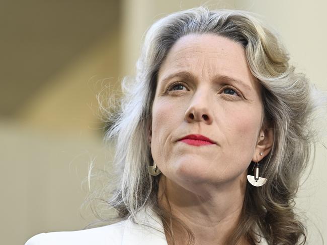 CANBERRA, AUSTRALIA, NewsWire Photos. MARCH 27, 2024: Minister For Home Affairs, Clare O'neil and Minister For Immigration, Citizenship And Multicultural Affairs, Andrew Giles hold a press conference at Parliament House in Canberra. Picture: NCA NewsWire / Martin Ollman