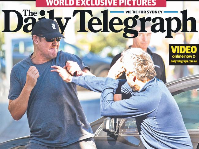 Front page of The Daily Telegraph. Page 1. Tuesday 6th May 2014. Packer Whacker. James Packer. David Gyngell.