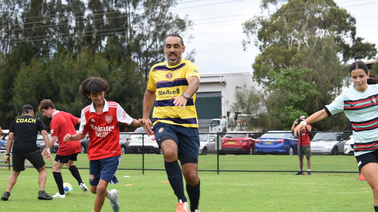 Adam Goodes is among the Indigenous stars which Albanese hopes to recruit to the campaign. Picture: Michael Hickson.