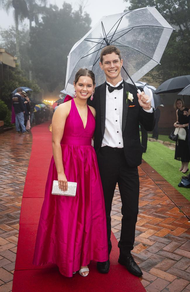 Meg Armstrong and partner Edward Layton at Fairholme College formal, Wednesday, March 27, 2024. Picture: Kevin Farmer