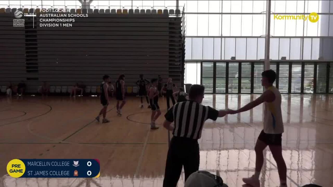 Replay: Marcellin College v St James College (U20 Men Div 1)—2024 Basketball Australia Schools Championships Day 3