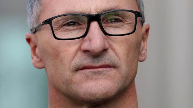 Greens Leader Senator Dr Richard Di Natale at a press conference at Parliament House in Canberra.