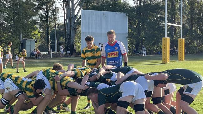 St Patrick's prepare to feed the scrum against Villanova.