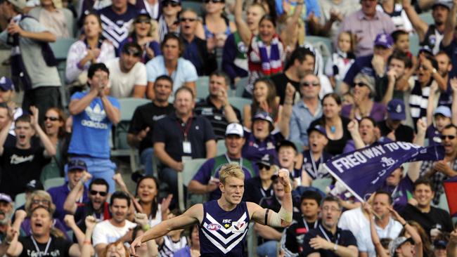 Former Fremantle forward Josh Mellington has been shining for Violet Town. Photo: Daniel Wilkins.