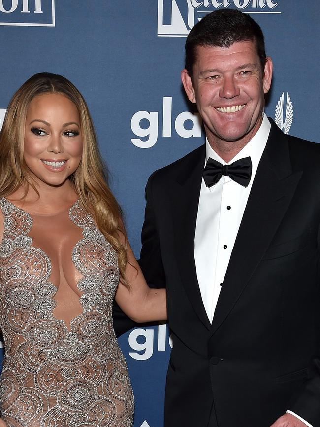 Mariah Carey (L) is now engaged to James Packer. Picture: Getty