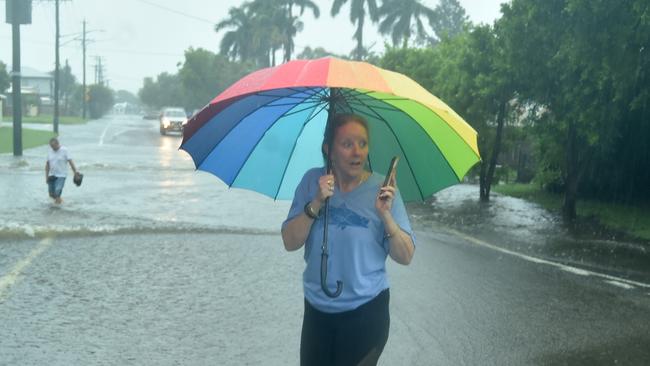 Heavy rain lashes Townsville causing flash flooding. Flash flooding in Pimlico. Picture: Evan Morgan