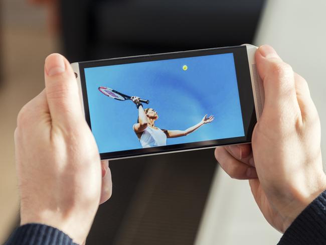 Tennis mobile phone for opinion piece on live betting on smart phones. istock