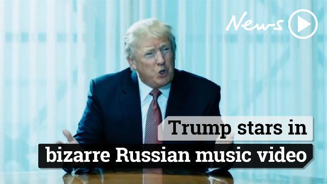 Trump stars in bizarre Russian music video