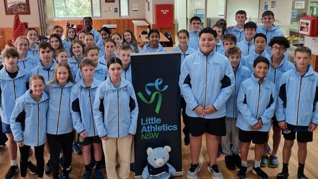 Members of the NSW Little Athletics team.