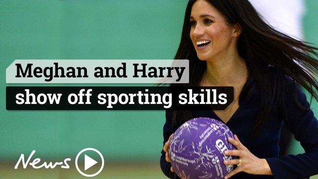 Meghan Markle and Prince Harry show sporting skills at Coach Core awards