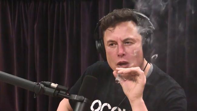 Tesla CEO Elon Musk during a 2018 appearance on The Joe Rogan Experience podcast.