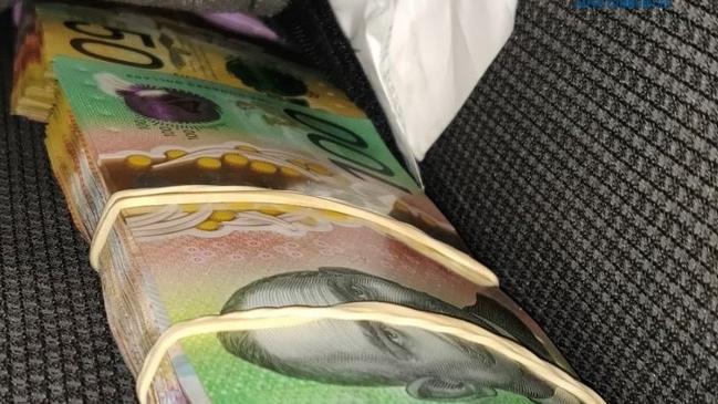 Police also found $11,470 in a vehicle. Picture: SA Police