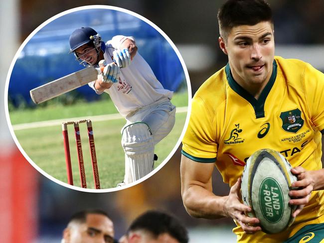 Wallabies winger Jack Maddocks had a promising cricket career.