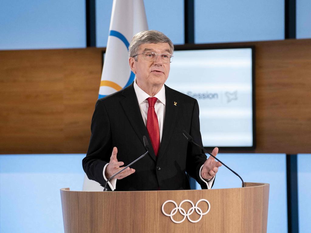 IOC President Thomas Bach has been pushing for the Tokyo Olympics to go ahead. (Photo by Greg MARTIN/OIS/IOC/AFP)