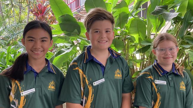 Maroochydore State School captains Asteria, Sebastien and Olive.