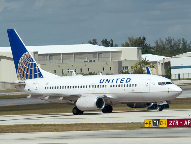 United Airlines are among the dozens of airlines that have suspended services to Venezuela. DFAT warns that remaining routes could be cut at any time. Picture: AFP/Karen Bleier