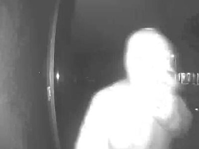 A man wearing a hoodie is filmed trying to break into a house in Jubilee estate, Wyndham Vale.