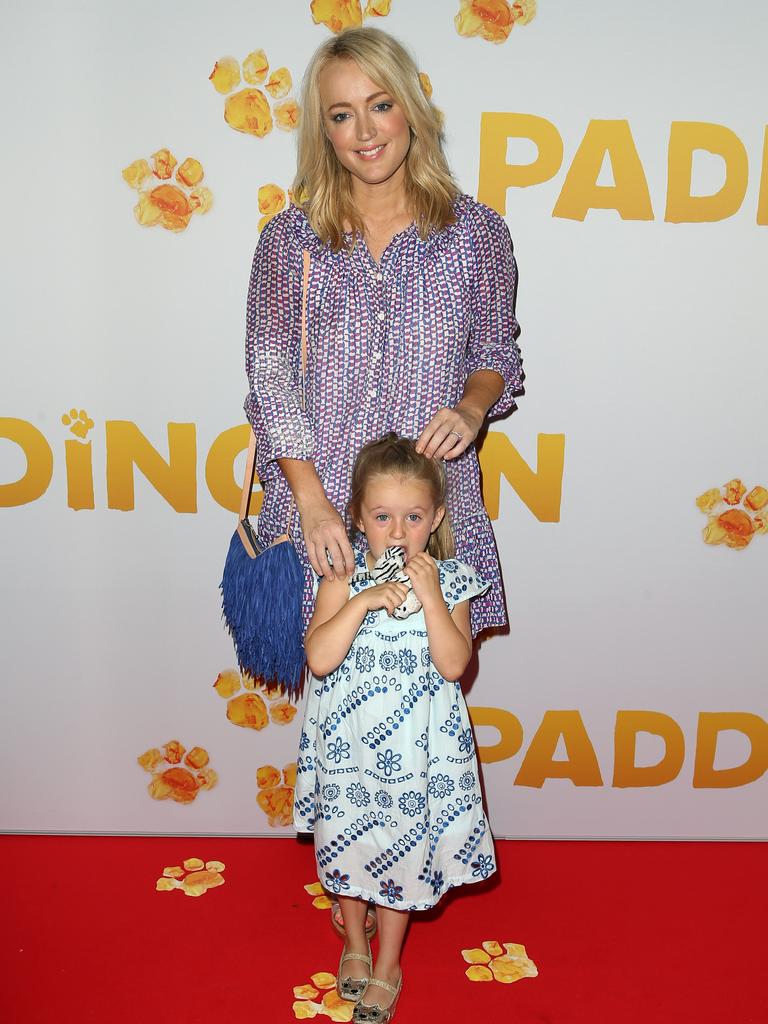 Jackie O and daughter Kitty arrives at the Australian premier of Paddington. Picture: Andrew Murray