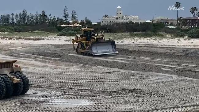 Sand carting at Semaphore