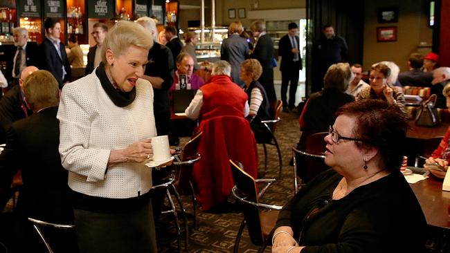 Embattled Speaker Bronwyn Bishop speaks at a local business chamber of commerce in Sale. Picture: Mark Stewart