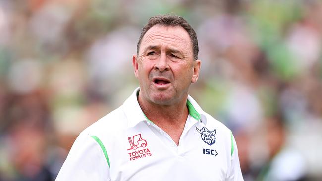 Canberra Raiders coach Ricky Stuart was furious at the pair. Picture: NRL Photos/Gregg Porteous