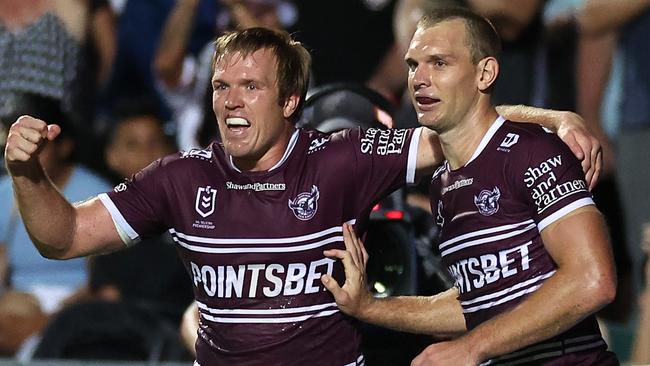 Tom Trbojevic (R) should be back for Anthony Seibold’s return to Brisbane. (Photo by Cameron Spencer/Getty Images)