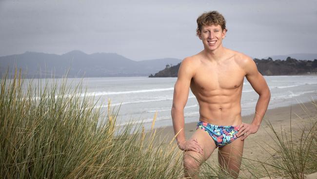 Swimmer Max Giuliani, at Carlton Park. Picture: Chris Kidd