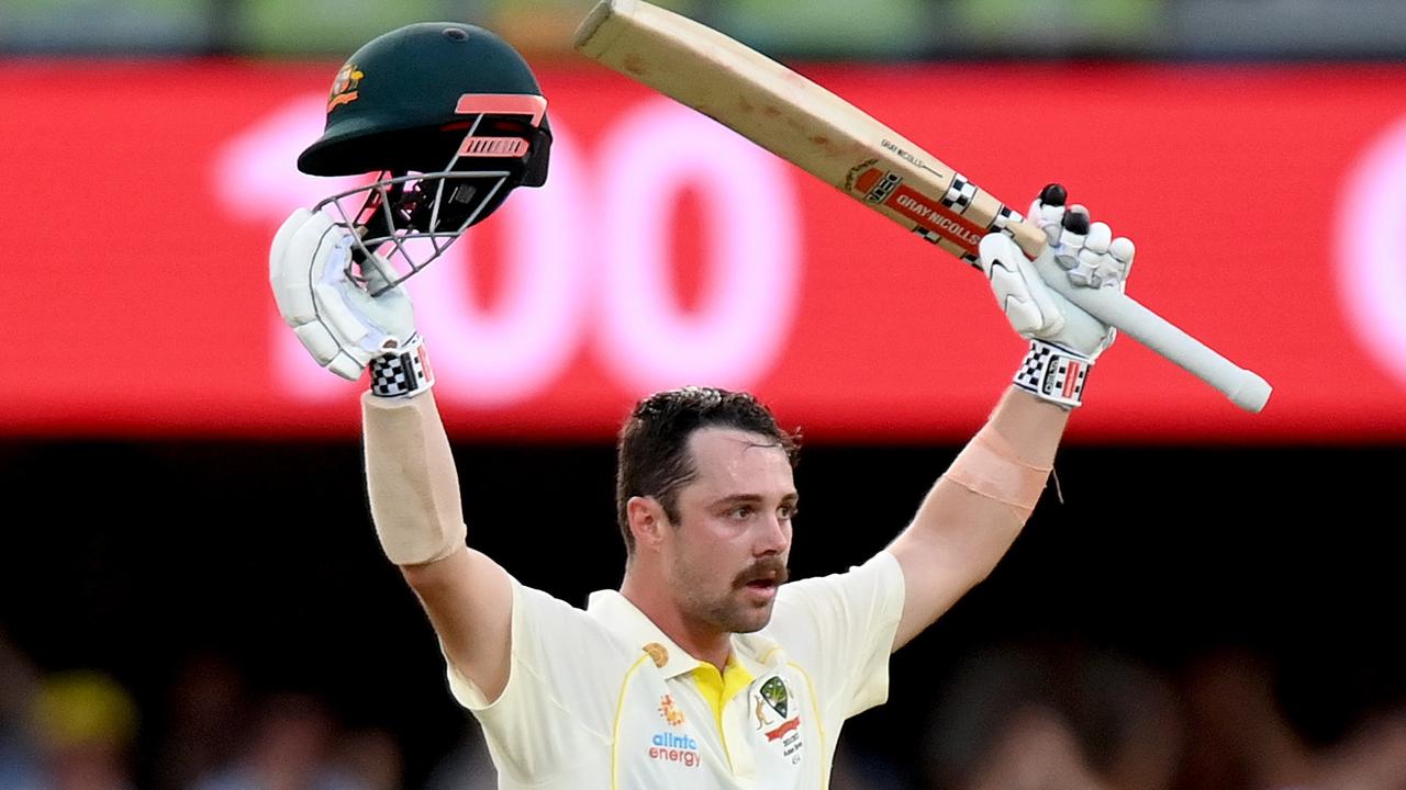 Travis Head after making his century. Picture: Getty Images