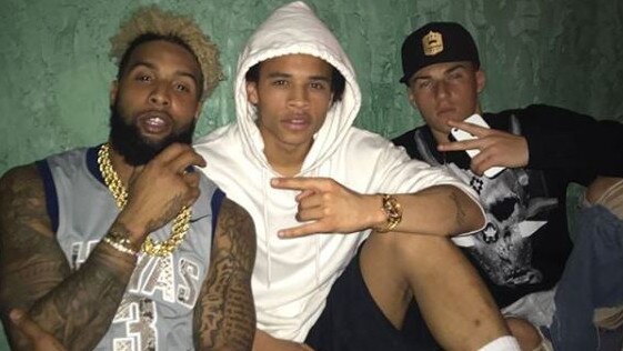 NFL star Odell Beckham Jr, Leroy Sane and Ajdin Hrustic. Source: Instagram