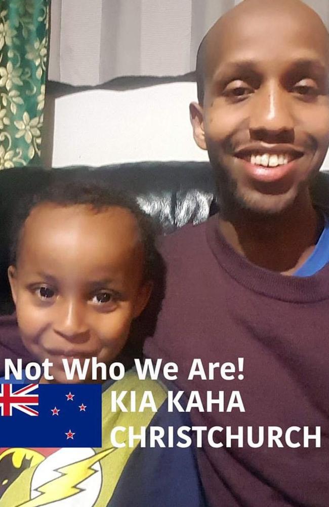 Mucaad Ibrahim was attending Friday prayers with his father and older brother Abdi Ibrahim (pictured right) when a gunman stormed the Al Noor mosque. Picture: Supplied