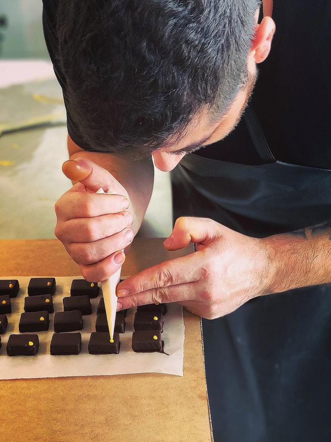 João Cadete making chocolates. Picture: Supplied