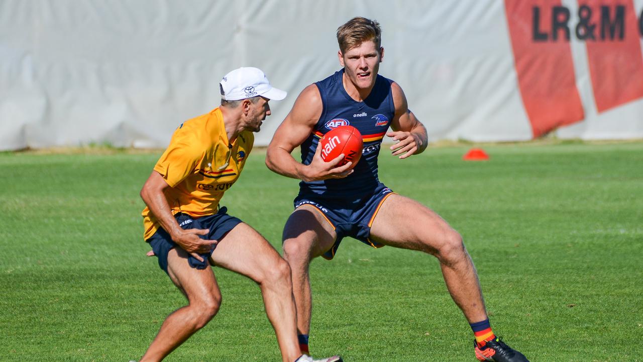 Defender Nick Murray will make his debut after less than three weeks on the Crows’ list. Picture: Brenton Edwards