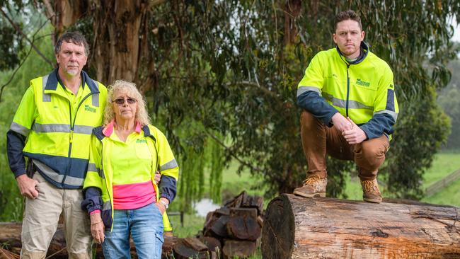 The Hodge family’s Moe South forestry business is now at risk. Picture: Jason Edwards