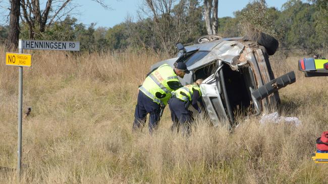 Two teens suffered critical head injuries after they crashed a stolen car on the Warrego Highway near Toowoomba, about 8.30am on June 20.