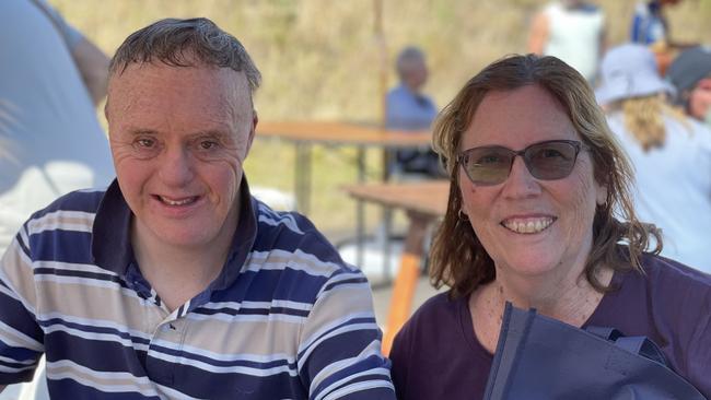 Tim Joyce and Judy Kruger celebrate the impending opening of the Gympie Bypass at a community event on Saturday August 17, 2024.