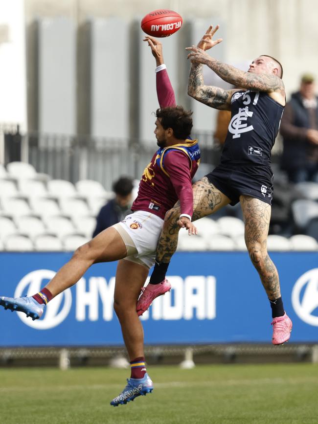 Crocker playing for Carlton’s VFL side.