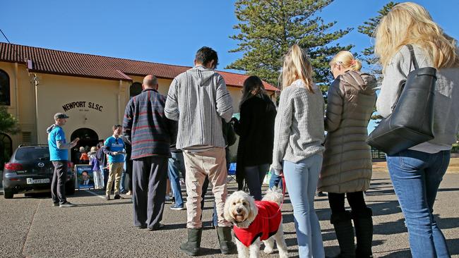 Queues in Sydney during the most recent federal election.