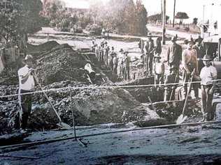 PIPE POWER: Lismore's sewerage started following a typhoid epidemic in 1892 and the area was gazetted as a sewerage district in 1901. But the Department of Works was slow and in May 1905, the plague broke out in Lismore, and by July 1906, Lismore's network of clay sewerage pipes was complete. Picture: Supplied