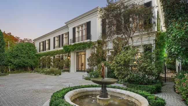 Named Huntingfield, the stately mansion at 55 Albany Rd, Toorak, sold for more than $60m last year. It was sold by the family of late motor racing identity and ex-Lord Mayor of Melbourne, Ron Walker.