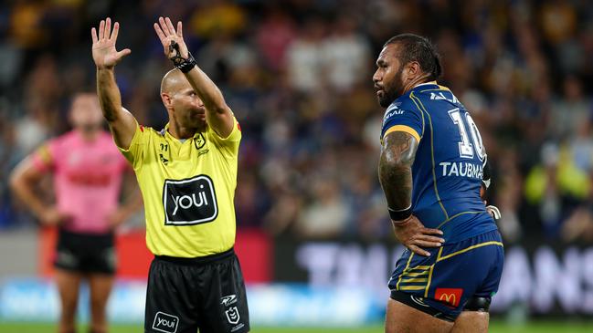 Junior Paulo is sent to the sin bin against Penrith. Picture: NRL Photos