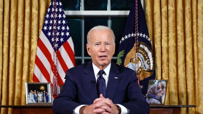 US President Joe Biden is trying to avert all-out war in the Middle East. Picture: AFP