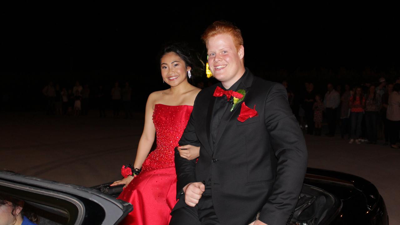 Mikhaela Roldan and Connor Green at the St John's Formal in Roma on Friday night.