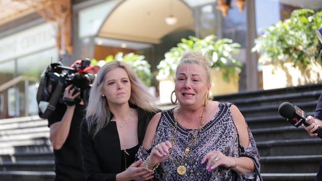 Supporters of victim Nathan Peters leave court after the sentencing. Picture: NCA NewsWire / Christian Gilles